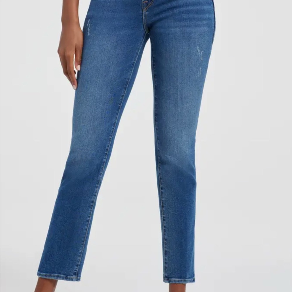 Good American Blue Straight Leg Jeans